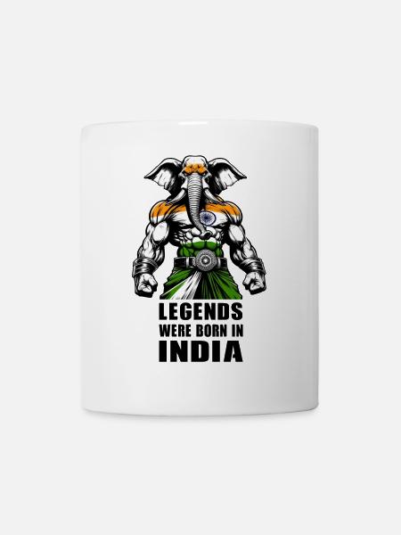 Indien Elefanten Legenden Design - Tasse - Weiß