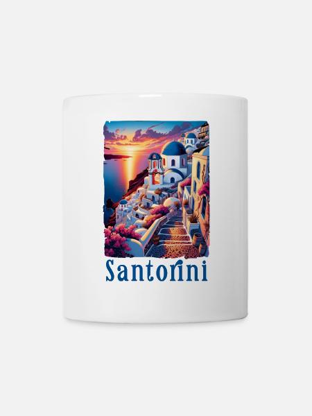 Santorini Greece Travel Greek Island - Mug - white