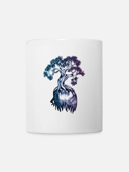 Symbolischer Baum – Innere Stärke Illustration - Tasse - Weiß