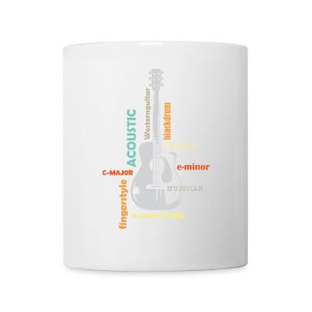 retro guitar vintage musician guitar love icon - Mug - white - Front