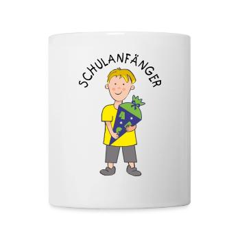 School Beginners - Boy with ABC Sugar Cone - Mug - white - Front