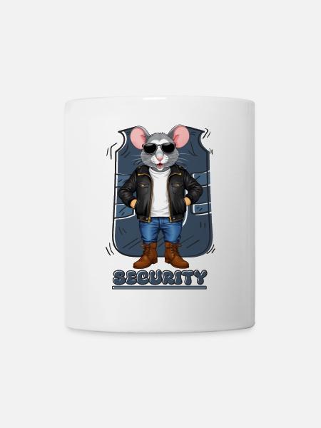 Security Maus - Tasse - Weiß