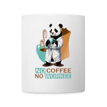 Panda mit Bademantel - Tasse - Weiß - Vorne