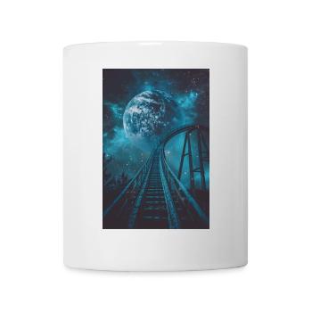 Earth, Roller Coaster, World, Planet, Space, Galaxy - Mug - white - Front