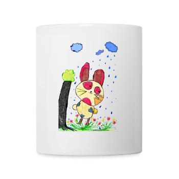 Hase Hoppel - Tasse - Weiß - Vorne
