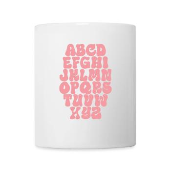 Buchstaben ABC Alphabet - Tasse - Weiß - Vorne