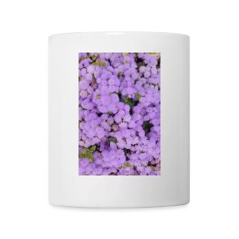 Mer duveteuse de fleurs de pompons - Mug blanc - blanc - Devant