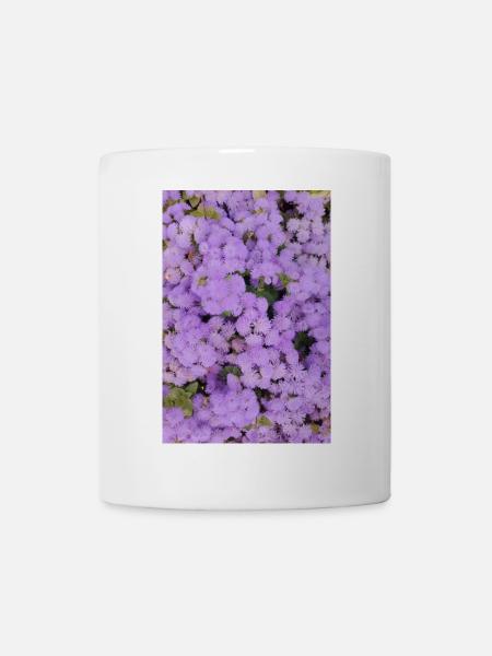 Fluffige Pomponblütenmeer - Tasse - Weiß