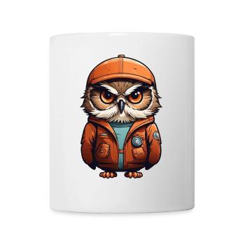 kleine süsse Eule im Outdoor Look - Tasse - Weiß - Vorne