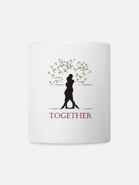 Zusammen schwarz - Tasse - Weiß