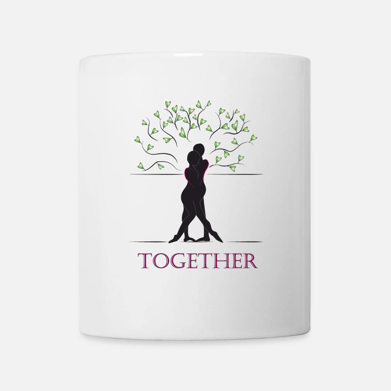 Zusammen schwarz - Tasse - Weiß