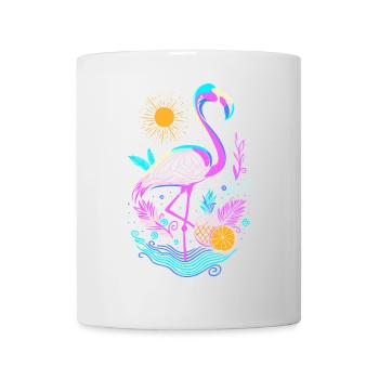 Fruits d’ananas flamant rose - Mug blanc - blanc - Devant