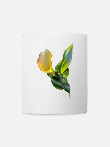 GELBE CALLA-LILIE - Tasse - Weiß