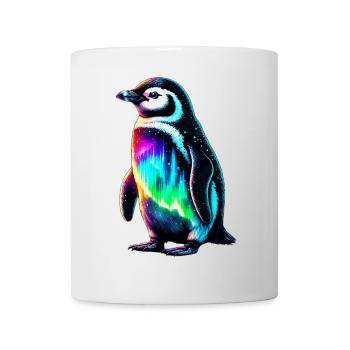 Manchot aurore boréale - Mug blanc - blanc - Devant