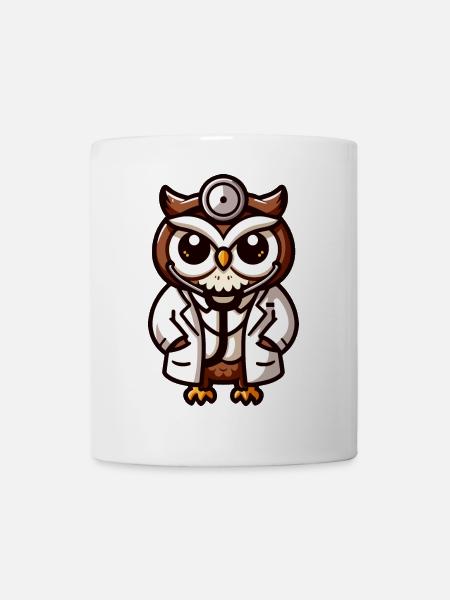 Mediwise Owl: Der gefiederte Arzt - Tasse - Weiß