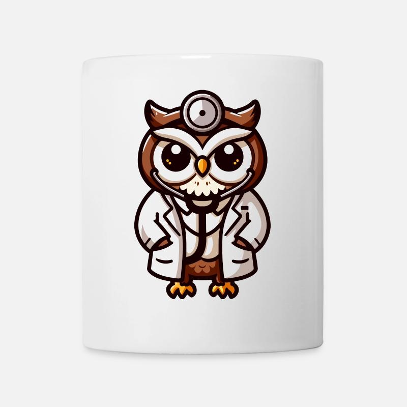 Mediwise Owl: Der gefiederte Arzt - Tasse - Weiß