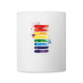 Dezentes und cooles tropfendes Pride-Flaggen-Regenbogen-Design - Tasse - Weiß - Vorne