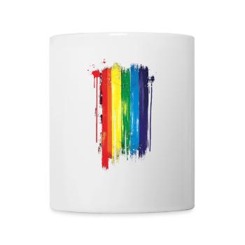 Dezentes und cooles tropfendes Pride-Flaggen-Regenbogen-Design - Tasse - Weiß - Vorne