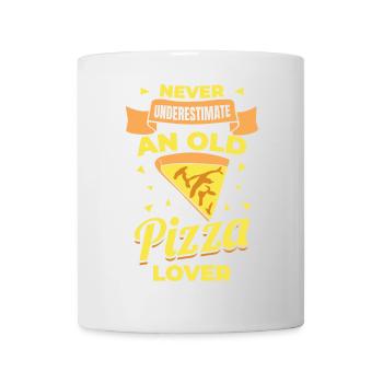 Unterschätze nie alte Pizzaliebhaber - Tasse - Weiß - Vorne