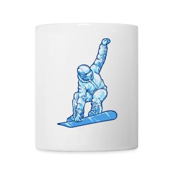 Schnee Winter Skifahrer Schifahren Wintersport Eis - Tasse - Weiß - Vorne