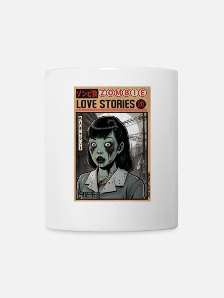 Zombie Love Stories Poster - Tasse - Weiß