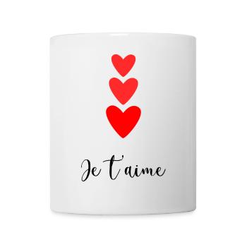JE T'AIME. COEUR. COUPLE. JUST MARRIED. EVJF - Mug blanc - blanc - Devant