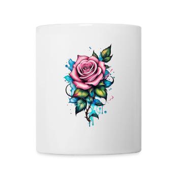 Tatouage Rose - Mug blanc - blanc - Devant