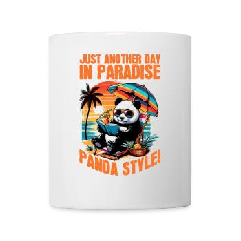 PANDA-ENTSPANNUNGSMOMENT BEI SONNENUNTERGANG IM PANDA-STIL - Tasse - Weiß - Vorne