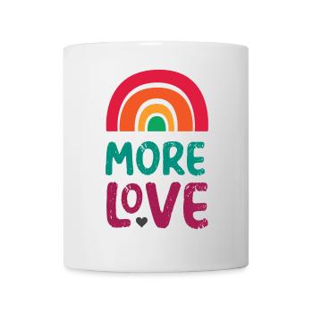 LGBTQ Pride Month - Mehr Liebe - Tasse - Weiß - Vorne