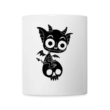 Petit démon noir se repose - Mug blanc - blanc - Devant