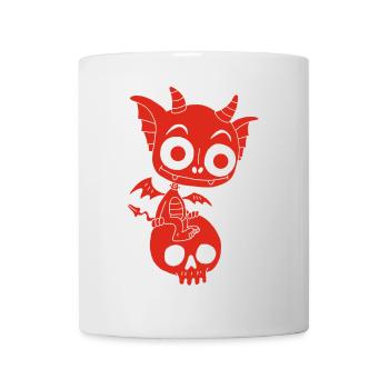 Petit démon rouge se repose - Mug blanc - blanc - Devant