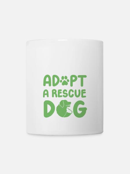 Hund Rettung adoptieren - Tasse - Weiß