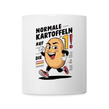 normale Kartoffeln auf die 1 - Tasse - Weiß - Vorne