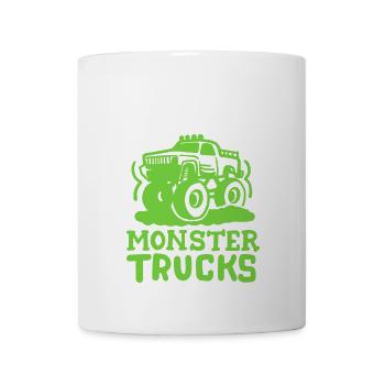 Monstertrucks für Kinder - Tasse - Weiß - Vorne