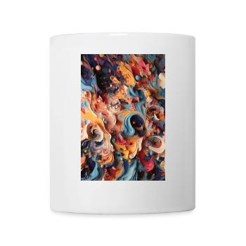 Vibrant Swirls: A Colorful Abstract Journey - Mug - white - Front