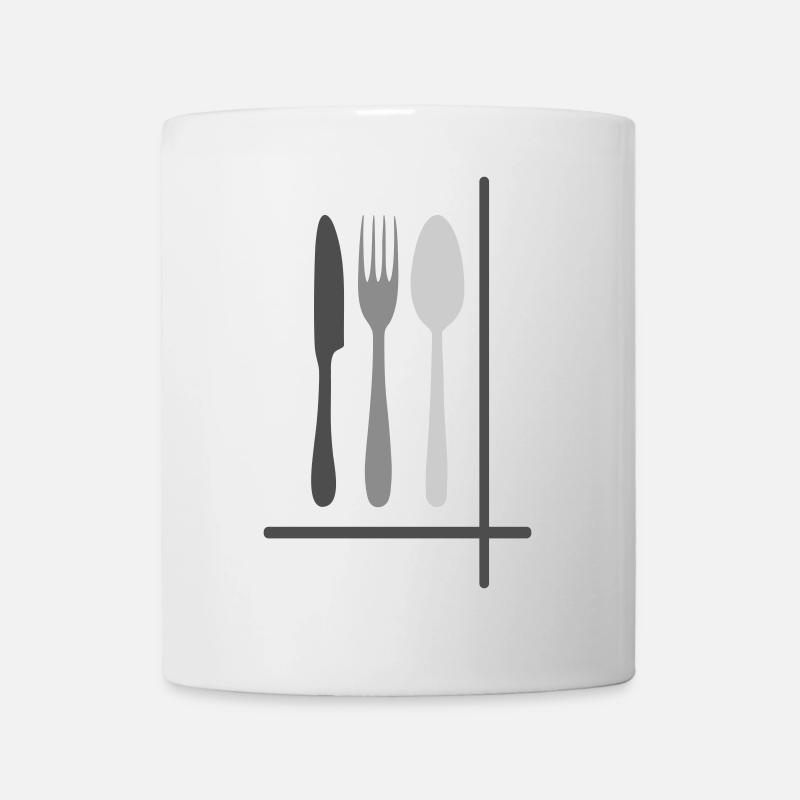 Silhouettes de couverts Minimaliste - Mug blanc - blanc