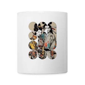 Samurai et Geisha Art Japonais - Mug blanc - blanc - Devant