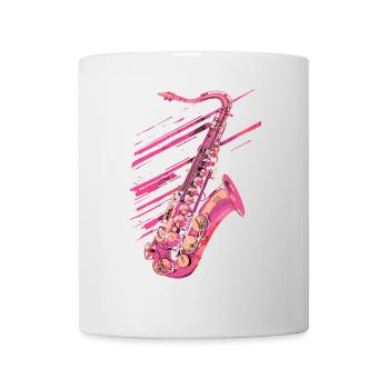 Saxophon 80er 90er Jahre - Tasse - Weiß - Vorne