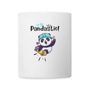 Pandastic Panda on Skateboard. - Mug - white - Front