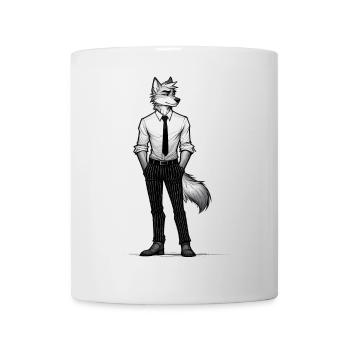 Dapper Wolf: Business Casual Beast - Tasse - Weiß - Vorne