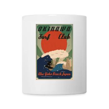 Retro Okinawa Poster - Tasse - Weiß - Vorne