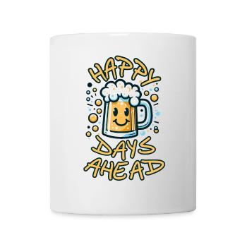 JOURS HEUREUX À VENIR, BIÈRE, SANTÉ - Mug blanc - blanc - Devant