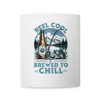 Reel Cool et Brewed to Chill ! Bière et pêche - Mug blanc - blanc - Devant