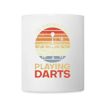 I'd Rather Be Playing Darts - Mug - white - Front