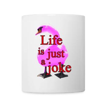 Humorous swan print - Mug - white - Front