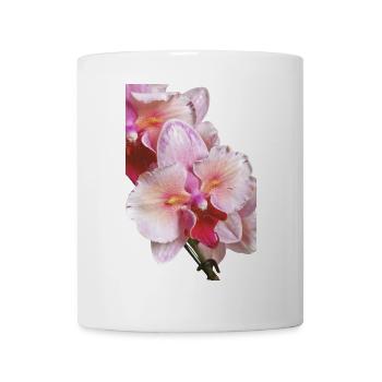 Phalaenopsis Cygne Fard à joues Fleur d’orchidée pélorique - Mug blanc - blanc - Devant