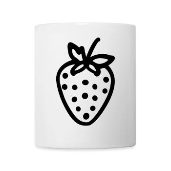 Erdbeere - Tasse - Weiß - Vorne