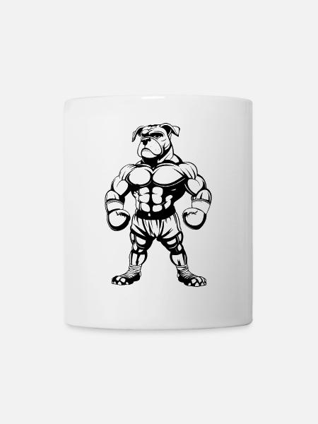 Boxer Hund Skizze - Tasse - Weiß