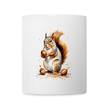 Squirrel with Acorn - Autumn Delight - Mug - white - Front