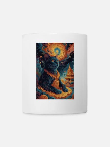 Bouddha noir1 - Mug blanc - blanc